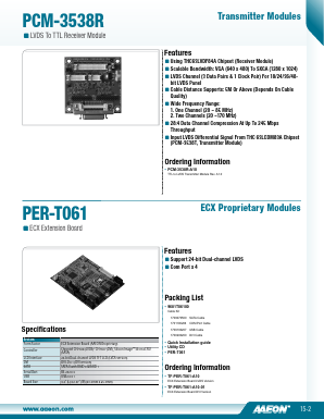 PCM-3538R-A10 Datasheet PDF AAEON Technology