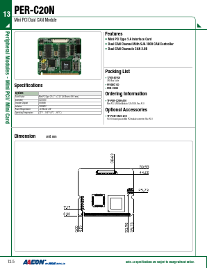 PER-C20N Datasheet PDF AAEON Technology