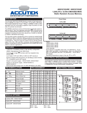 AK6321024G Datasheet PDF ACCUTEK MICROCIRCUIT CORPORATION