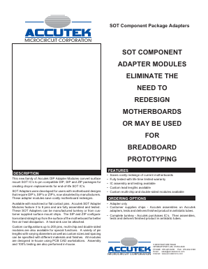 AK06D300SOT Datasheet PDF ACCUTEK MICROCIRCUIT CORPORATION
