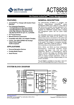 ACT8828QJ250-T Datasheet PDF Active-Semi, Inc