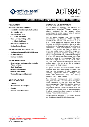 ACT8840QM244-T Datasheet PDF Active-Semi, Inc