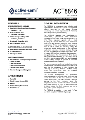 ACT8846QM468-T Datasheet PDF Active-Semi, Inc