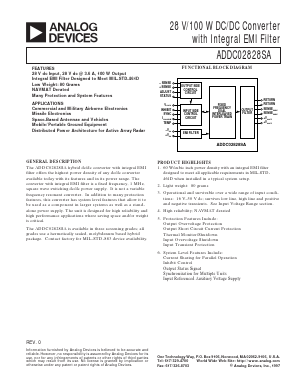 ADDC02828SA Datasheet PDF Analog Devices