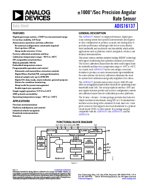 ADIS16137BMLZ Datasheet PDF Analog Devices