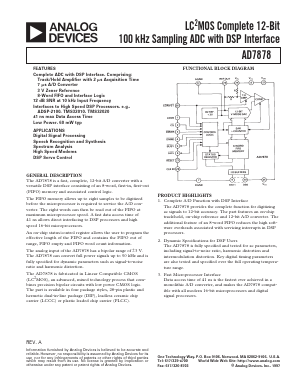 AD7878LN Datasheet PDF Analog Devices