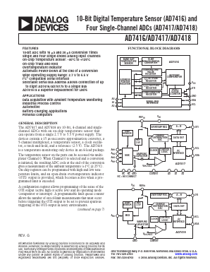 AD7417 Datasheet PDF Analog Devices