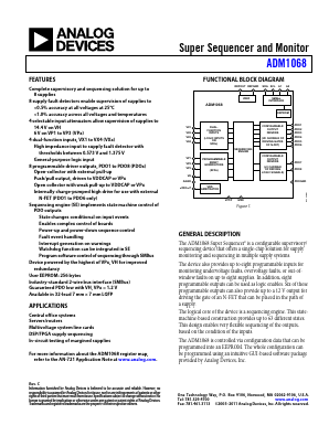 ADM1068 Datasheet PDF Analog Devices
