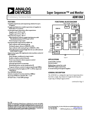 ADM1068 Datasheet PDF Analog Devices