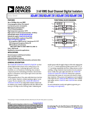 ADUM1280 Datasheet PDF Analog Devices