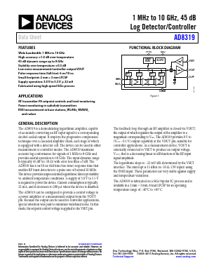 AD8319 Datasheet PDF Analog Devices