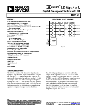 AD8156-EVALZ Datasheet PDF Analog Devices