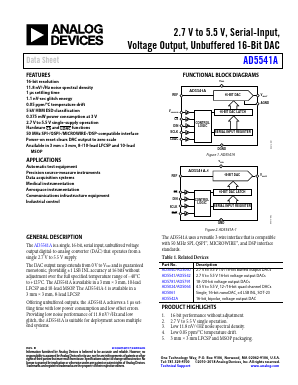 AD5541AARMZ-REEL7 Datasheet PDF Analog Devices