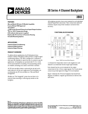 3B03 Datasheet PDF Analog Devices