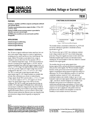 7B30-03-1 Datasheet PDF Analog Devices