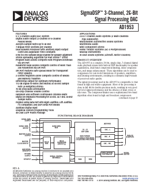 AD1953 Datasheet PDF Analog Devices