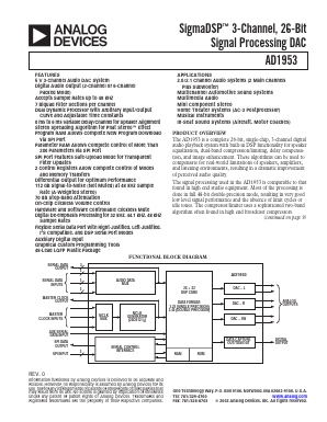 AD1953YST Datasheet PDF Analog Devices