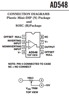 AD548BR Datasheet PDF Analog Devices
