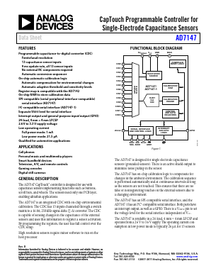 EVAL-AD7147EBZ Datasheet PDF Analog Devices