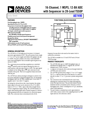 AD7490BCPZ Datasheet PDF Analog Devices