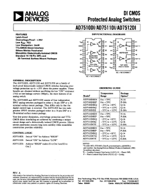 AD7510 Datasheet PDF Analog Devices