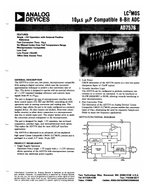 AD7576 Datasheet PDF Analog Devices