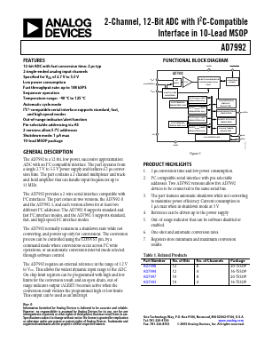 AD7992BRM-0 Datasheet PDF Analog Devices