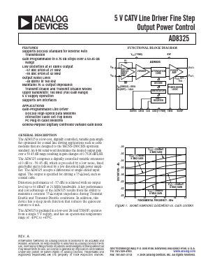 AD8325 Datasheet PDF Analog Devices