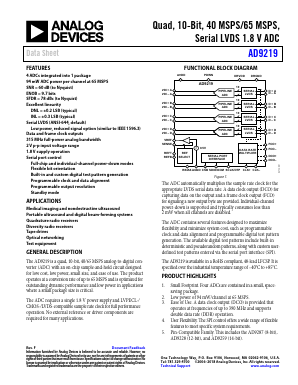 AD9219 Datasheet PDF Analog Devices