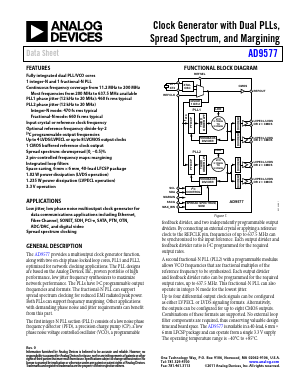 AD9577BCPZ-RL Datasheet PDF Analog Devices
