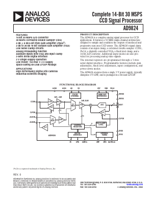 AD9824 Datasheet PDF Analog Devices