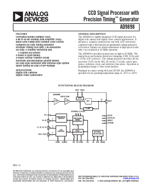 AD9898KCPRL-20 Datasheet PDF Analog Devices