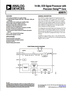 AD9979 Datasheet PDF Analog Devices