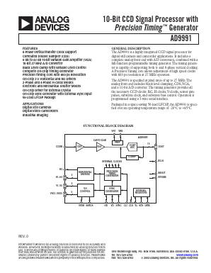 AD9991KCPRL Datasheet PDF Analog Devices