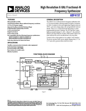 ADF4157 Datasheet PDF Analog Devices