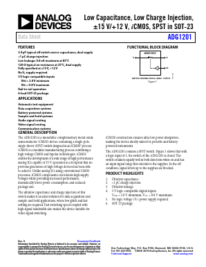 ADG1201 Datasheet PDF Analog Devices