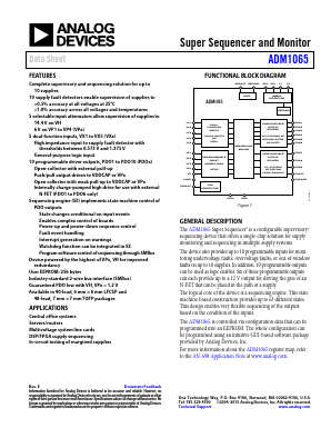 ADM1065 Datasheet PDF Analog Devices
