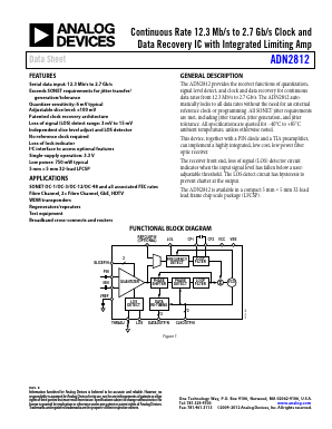 ADN2812 Datasheet PDF Analog Devices