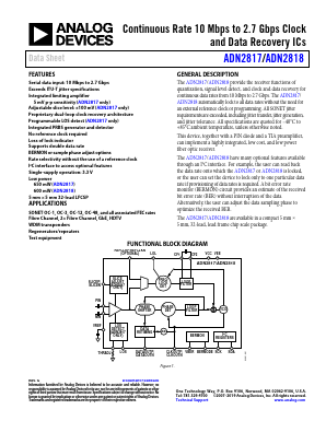 ADN2818ACPZ-RL Datasheet PDF Analog Devices