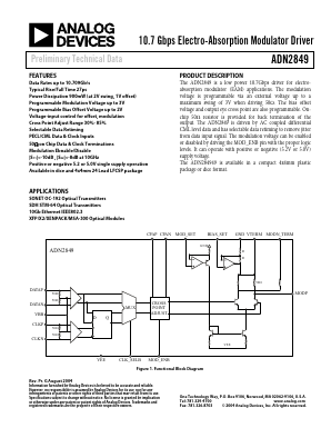 ADN2849SURF Datasheet PDF Analog Devices