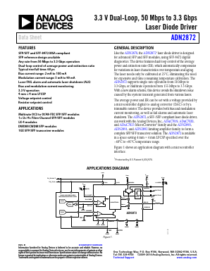 ADN2872ACPZ-R7 Datasheet PDF Analog Devices