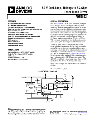 ADN2872ACPZ-RL Datasheet PDF Analog Devices