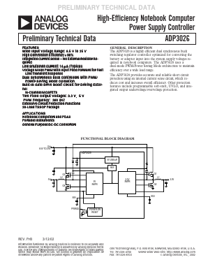 ADP3026 Datasheet PDF Analog Devices