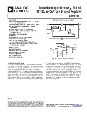 ADP3331ART Datasheet PDF Analog Devices