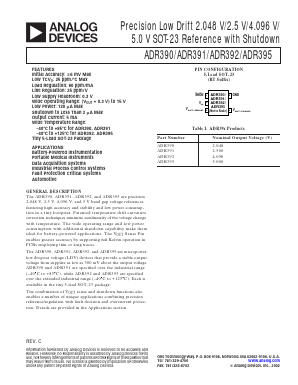 ADR392 Datasheet PDF Analog Devices