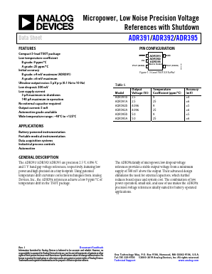 ADR391A Datasheet PDF Analog Devices