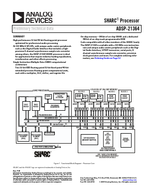 ADSP-21364SKSQZENG Datasheet PDF Analog Devices