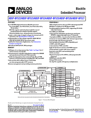 ADSP-BF525ABCZ-6 Datasheet PDF Analog Devices