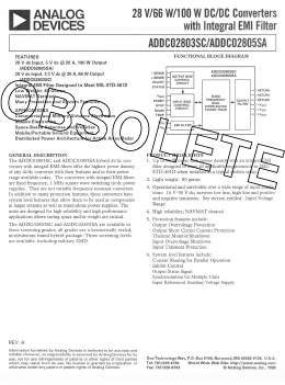 ADDC02803SCKV Datasheet PDF Analog Devices