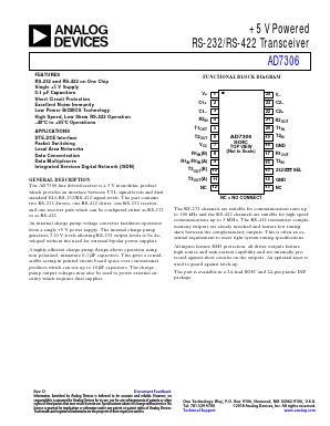 AD7306ARZ Datasheet PDF Analog Devices
